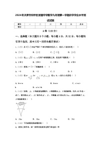 2024年天津市和平区双菱中学数学九年级第一学期开学学业水平测试试题【含答案】