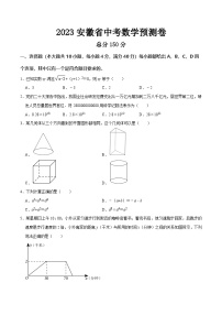 中考数学考前必刷题型突破方案(安徽专版)安徽省中考数学预测卷特训(原卷版+解析)