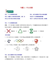 人教版九年级数学上册重难点专题提优训练专题11中心对称(原卷版+解析)