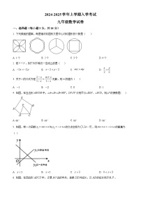 江西省吉安市吉州区2024-2025学年九年级上学期入学考试数学试卷（原卷版+解析版）