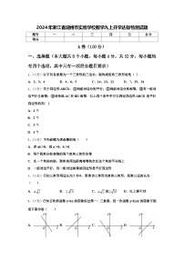 2024年浙江省湖州市实验学校数学九上开学达标检测试题【含答案】