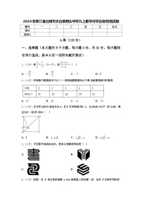 2024年浙江省台州市天台县坦头中学九上数学开学达标检测试题【含答案】