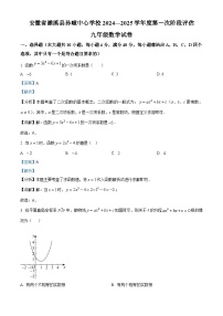 安徽省淮北市 濉溪县孙疃中心学校2024-2025学年九年级上学期9月月考数学试题（解析版）