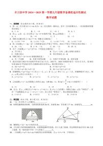 湖北省武汉市卓刀泉中学2024-2025学年九年级上学期第二次月考数学试题