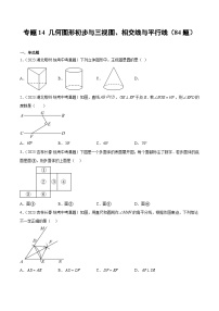 2023年中考数学真题分项汇编(全国通用)专题14几何图形初步与三视图、相交线与平行线(共84题)特训(原卷版+解析)