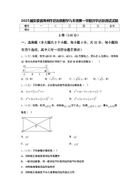 2025届安徽省滁州市定远县数学九年级第一学期开学达标测试试题【含答案】