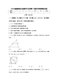 2025届福建省东山县数学九年级第一学期开学调研模拟试题【含答案】