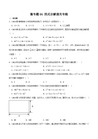 人教版八年级数学上册重难考点微专题04因式分解通关专练特训(原卷版+解析)