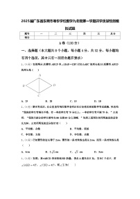 2025届广东省东莞市粤华学校数学九年级第一学期开学质量检测模拟试题【含答案】