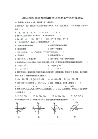 湖北省十堰市2024-2025学年九年级上学期10月月考数学试题