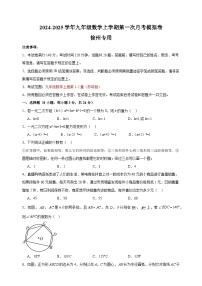 第一次月考卷（徐州专用）-2024-2025学年九年级数学上学期第一次月考模拟卷（江苏专用）