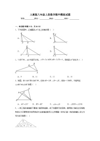 2024-2025学年人教版八年级上册数学期中模拟试题