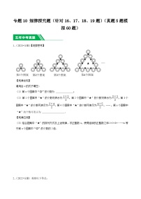 5年(2019-2023)中考1年模拟数学真题分项汇编(安徽专用)专题10规律探究题(针对16、17、18、19题)(真题5题模拟60题)特训（学生版+解析）