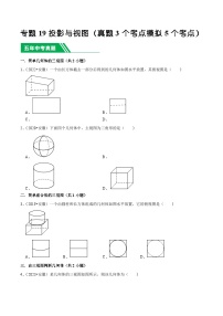 5年(2019-2023)中考1年模拟数学真题分项汇编(安徽专用)专题19投影与视图(真题3个考点模拟5个考点)特训（学生版+解析）