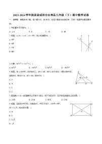 2023-2024学年陕西省咸阳市永寿县九年级（下）期中数学试卷(含解析）