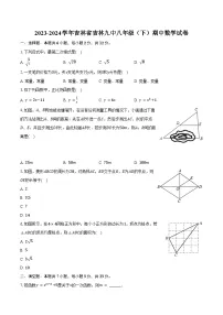2023-2024学年吉林省吉林九中八年级（下）期中数学试卷(含解析）