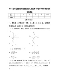 2025届河北省保定市高阳县数学九年级第一学期开学教学质量检测模拟试题【含答案】