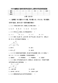 2025届黑龙江省哈尔滨市松北区九上数学开学达标检测试题【含答案】