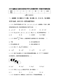 2025届黑龙江省哈尔滨旭东中学九年级数学第一学期开学调研试题【含答案】