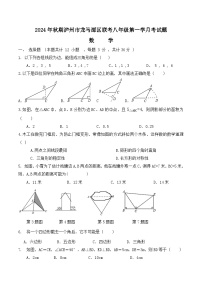 四川省泸州市龙马潭区2024-2025学年八年级上学期10月联考数学试题