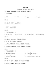 重庆市垫江县垫江实验中学校2023-2024学年七年级上学期期中考试数学试卷(含解析)