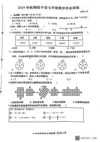 河南省南阳市镇平县2024-2025学年七年级上学期10月月考数学试题