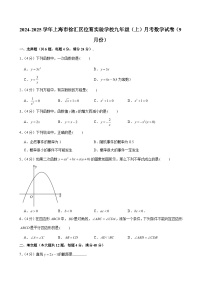 2024-2025学年上海市徐汇区位育实验学校九年级（上）月考数学试卷（9月份） （含解析）