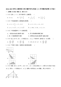 2024-2025学年上海市虹口区丰镇中学九年级（上）月考数学试卷（9月份） （含解析）