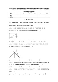 2025届湖北省襄阳市襄阳五中学实验中学数学九年级第一学期开学质量跟踪监视试题【含答案】