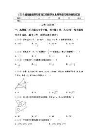 2025届湖南省邵阳市洞口县数学九上开学复习检测模拟试题【含答案】