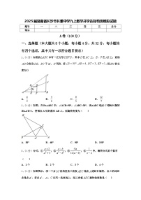 2025届湖南省长沙市长雅中学九上数学开学达标检测模拟试题【含答案】