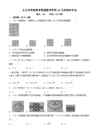 辽宁省新民市公主屯镇初级中学教育联盟2024-2025学年九年级上学期10月份限时作业（月考）数学试卷