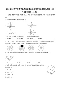 2024-2025学年湖南省长沙市岳麓区长郡双语实验学校九年级（上）月考数学试卷（9月份）（含解析）