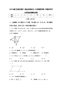 2025届江苏省无锡市（锡山区锡东片）九年级数学第一学期开学学业质量监测模拟试题【含答案】