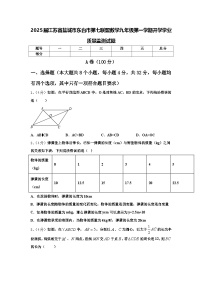 2025届江苏省盐城市东台市第七联盟数学九年级第一学期开学学业质量监测试题【含答案】