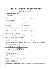 江西省上饶市余干县2023-2024学年七年级上学期期中考试数学试卷(含解析)