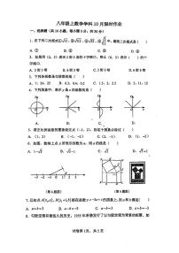 陕西省西安市雁塔区陕西师范大学附属中学2024-2025学年八年级上学期第一次月考数学试题