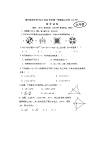 福建省福州延安中学2024-2025学年九年级上学期10月月考数学试卷