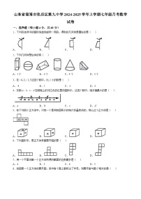 山东省淄博市张店区第九中学2024-2025学年上学期七年级月考数学试卷(无答案)