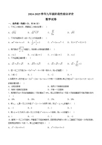 河南省新乡市辉县市第一初级中学2024-2025学年九年级上学期10月月考数学试题(无答案)