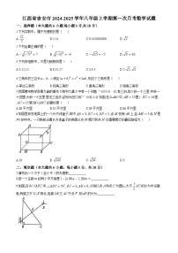 江西省吉安市2024-2025学年八年级上学期第一次月考数学试题(无答案)