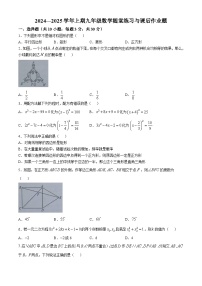 河南省郑州枫杨外国语学校2024-2025学年九年级上学期第一次月考数学试卷(无答案)