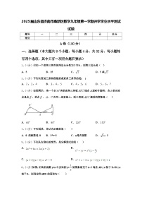 2025届山东省济南市高新区数学九年级第一学期开学学业水平测试试题【含答案】