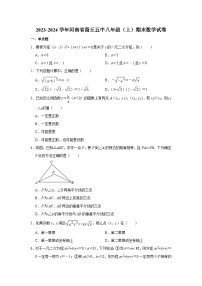2023-2024学年河南省商丘五中八年级（上）期末数学试卷