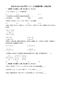 江西省吉安市永丰县十一校联考2024-2025学年九年级上学期10月月考数学试题(无答案)