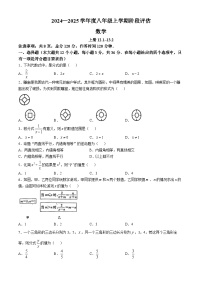 河北省邢台市襄都区邢台英华教育集团2024-2025学年八年级上学期10月月考数学试卷(无答案)