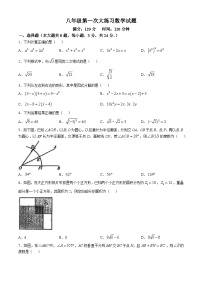 吉林省长春市新解放中学初中部2024-2025学年八年级上学期第一次月考数学试题(无答案)