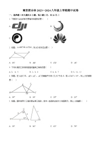 南京市联合体2023-2024八年级上学期期中数学试题及答案