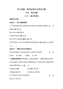 初中数学人教版（2024）八年级上册14.3.1 提公因式法巩固练习