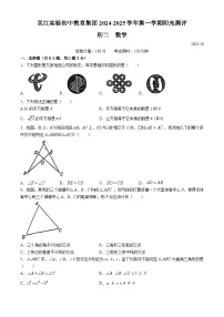 江苏省苏州市吴江实验初中教育集团2024—-2025学年八年级上学期10月月考数学试卷(无答案)